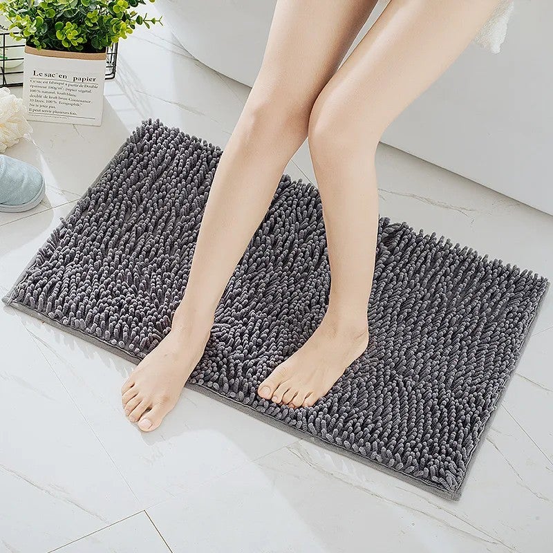 Y&D Chenille Microfiber Bath Mat Rug - Super Absorbent Luxury Bathroom Floor Mats - Image 3