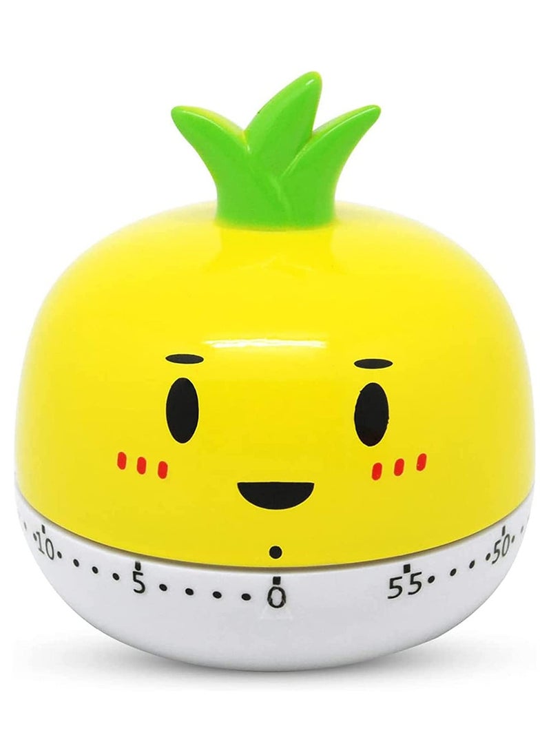 KASTWAVE - Kitchen Timer Pineapple Vegetables Timers 1-60 Minutes 360 Degree Cooking Tool Cute Cartoon Mechanical Countdown Tomato Timer Alarm Clock Creative Multi-Function Timer For Kids And Adults Baking - Image 1