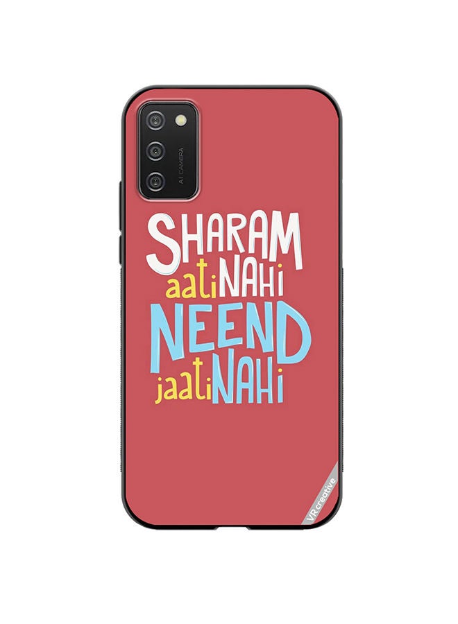 VR CREATIVE Protective Case Cover For Samsung Galaxy A02s Sharam Ati Nahi Design Multicolour - Image 1