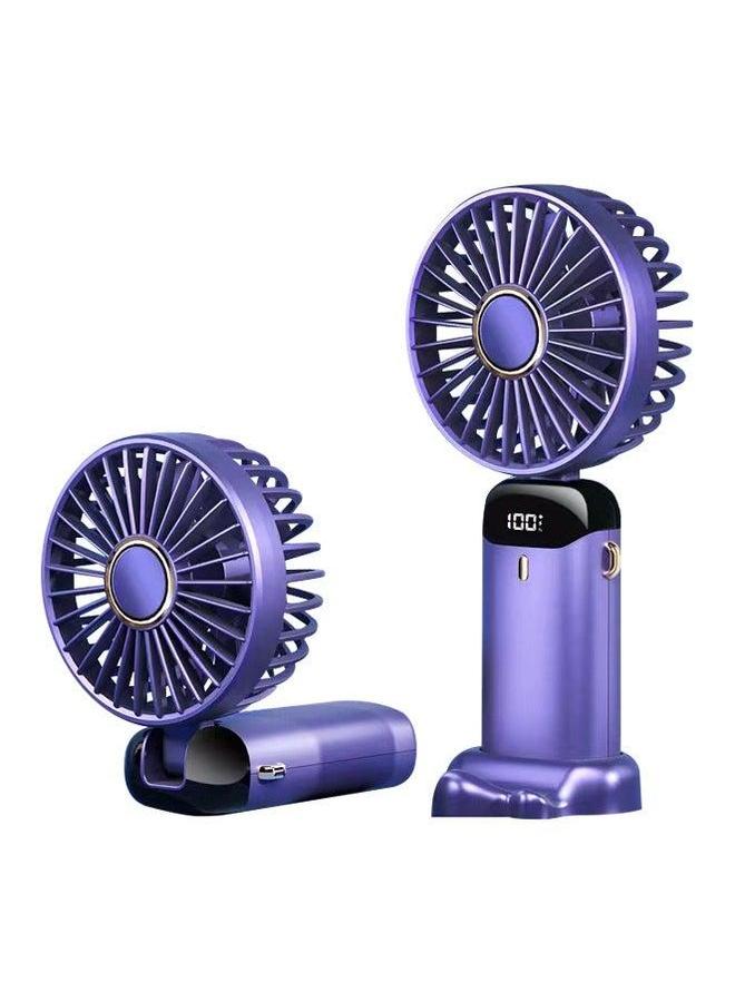 HOMESTAR 3-In-1 Hand-held Fan USB Interface Charging Portable Foldable Electric Charge Capacity Display Travel Office Mini  - Image 1
