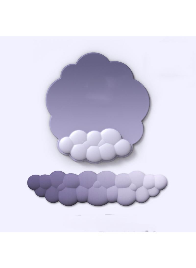 Y&D 2-Piece Office Keyboard Cloud Wrist Rest And High Density Memory Silicone Non Slip Base Mouse Pad - Image 1