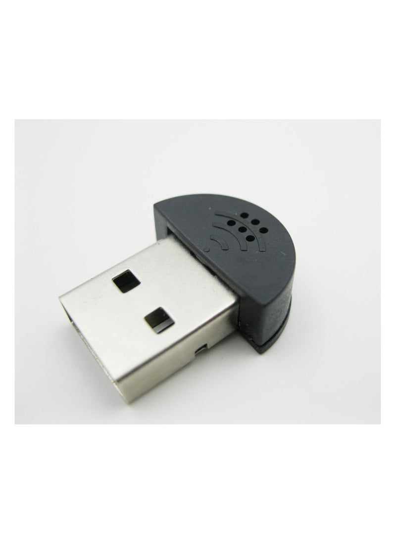 Generic - 2 Pcs USB 2.0 Mini Microphone, Laptop/Desktop PC Plug and Play for Skype, MSN, Yahoo Recording, YouTube, Google Voice Search and Games - Image 1