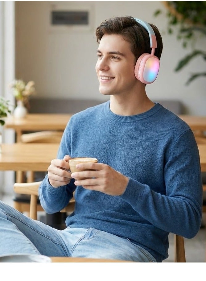 RGB Super Bass B25 Bluetooth Headphones Headset with Multi-Color Lights - Featuring Powerful Bass and Modern Design - Image 3