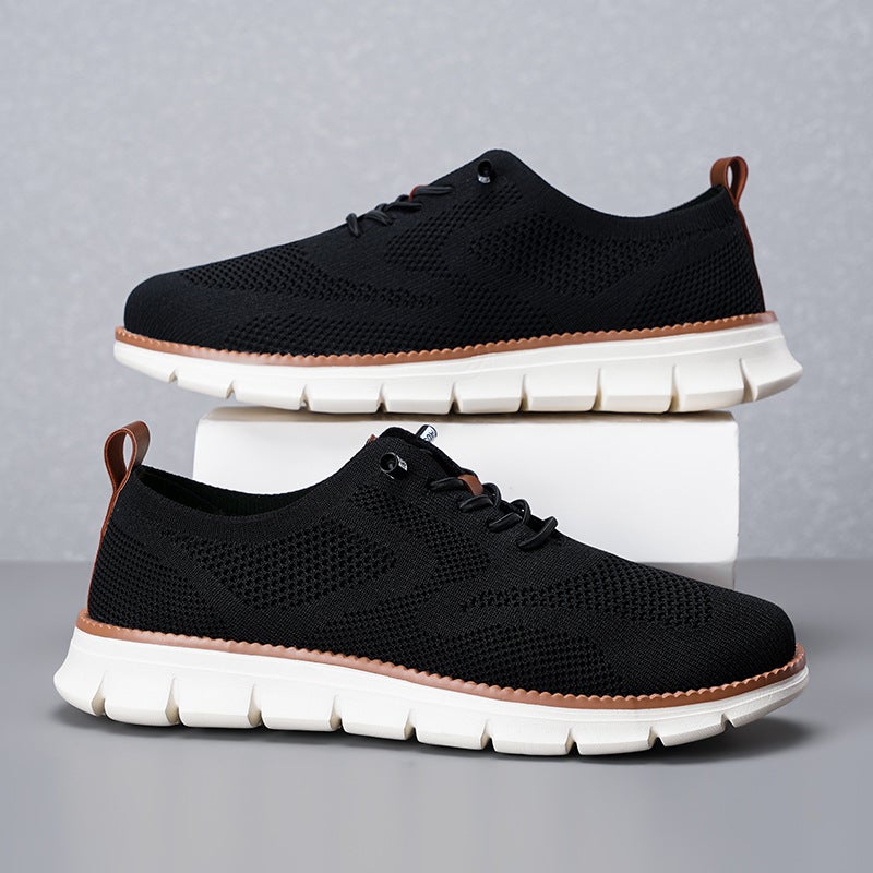 Temu Selling Flying Weaving Casual Shoes Men Light Breathable Men'S Shoes Summer Plus Size Loafers - Image 5