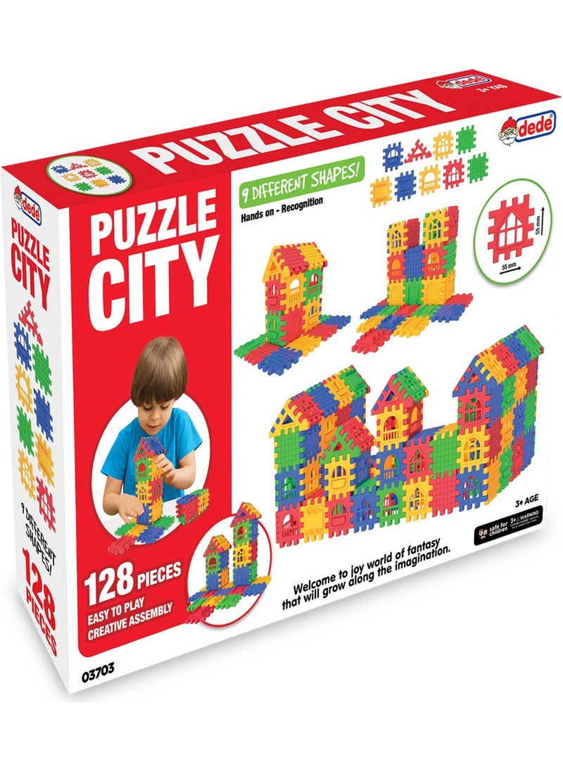 dede 03703 , Puzzle City 128 Pieces  - Image 1