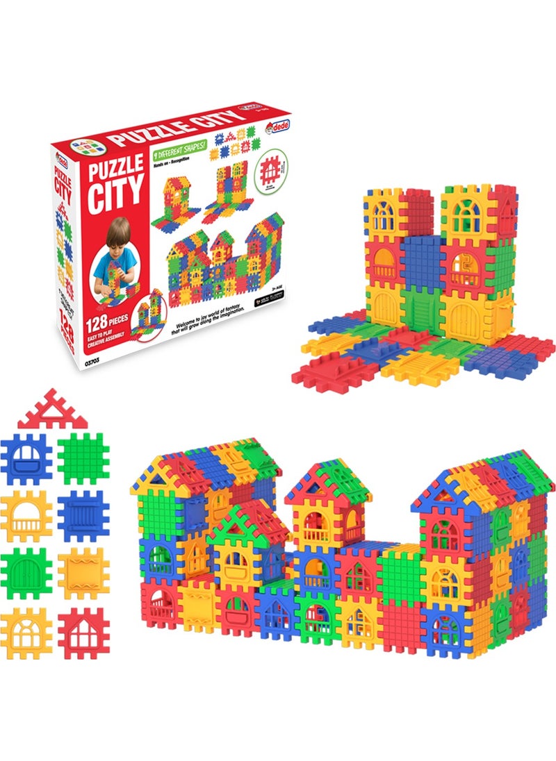 dede 03703 , Puzzle City 128 Pieces  - Image 2