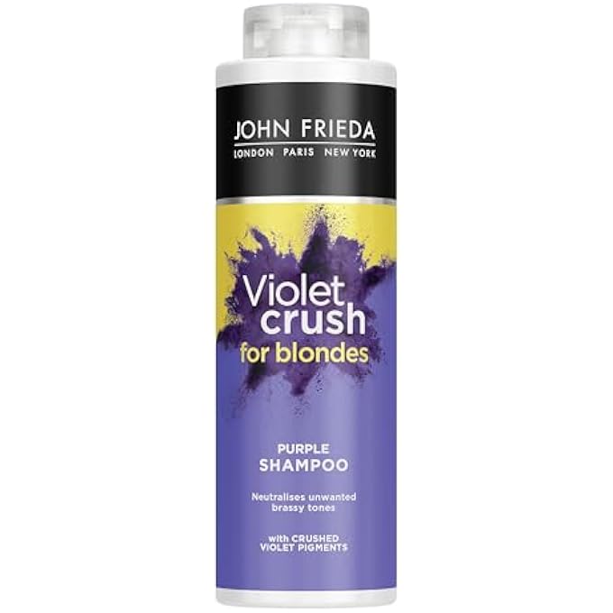 John Frieda VIOLET CRUSH PURPLE SHAMPOO 500 ML, PURPLE TONING SHAMPOO FOR BLONDE HAIR, SHAMPOO VALUE PACK - Image 1