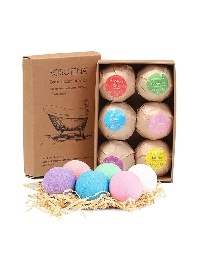 ROSOTENA Bath Bombs Gift Set, Organic & Natural Essential Oil Bath Bombs - Image 1