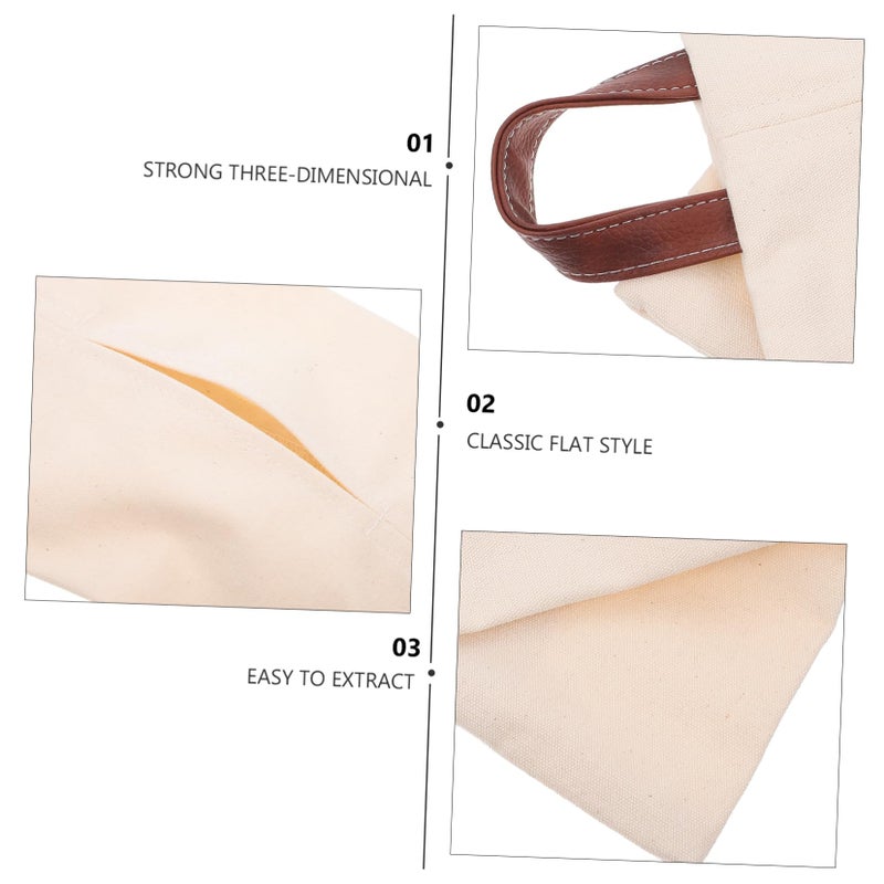 Modern White Tissue Box Cover Easy Install Car Paper Holder - Image 4