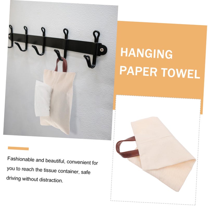Modern White Tissue Box Cover Easy Install Car Paper Holder - Image 5