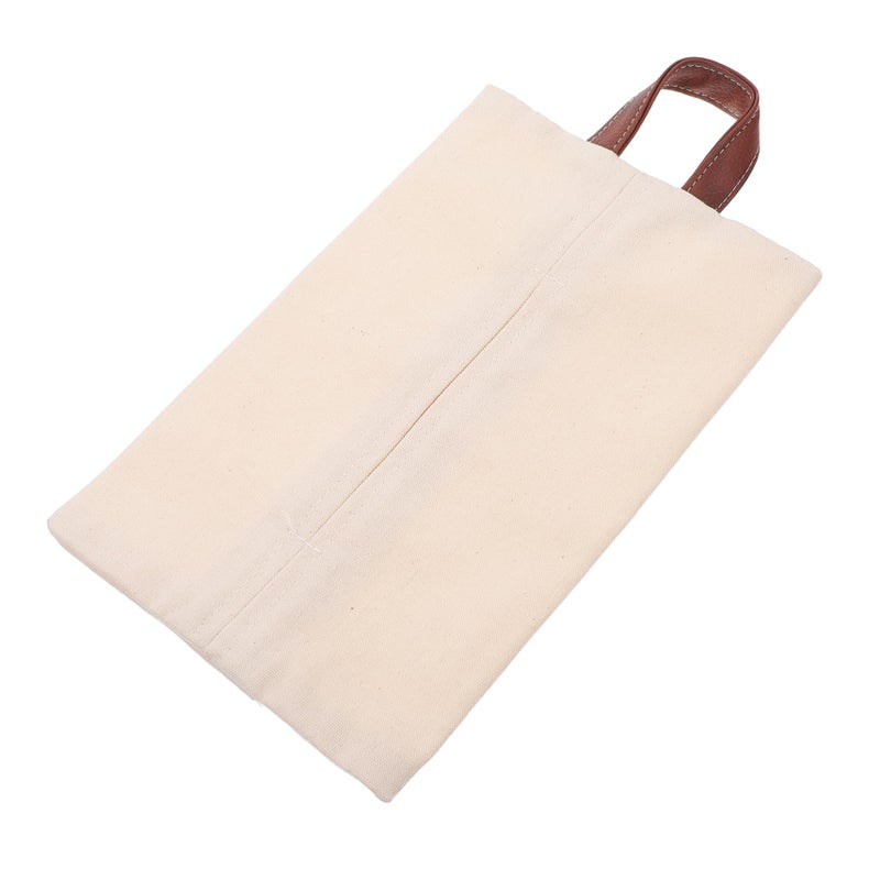 Modern White Tissue Box Cover Easy Install Car Paper Holder - Image 2