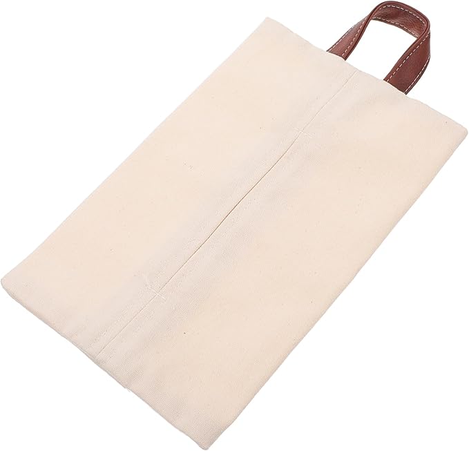 Modern White Tissue Box Cover Easy Install Car Paper Holder - Image 1