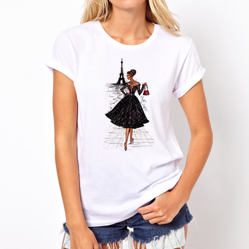 [Day hair] cross-border printing sexy T-shirt 3D big chest supply T-shirt short sleeve women's wear - Image 2
