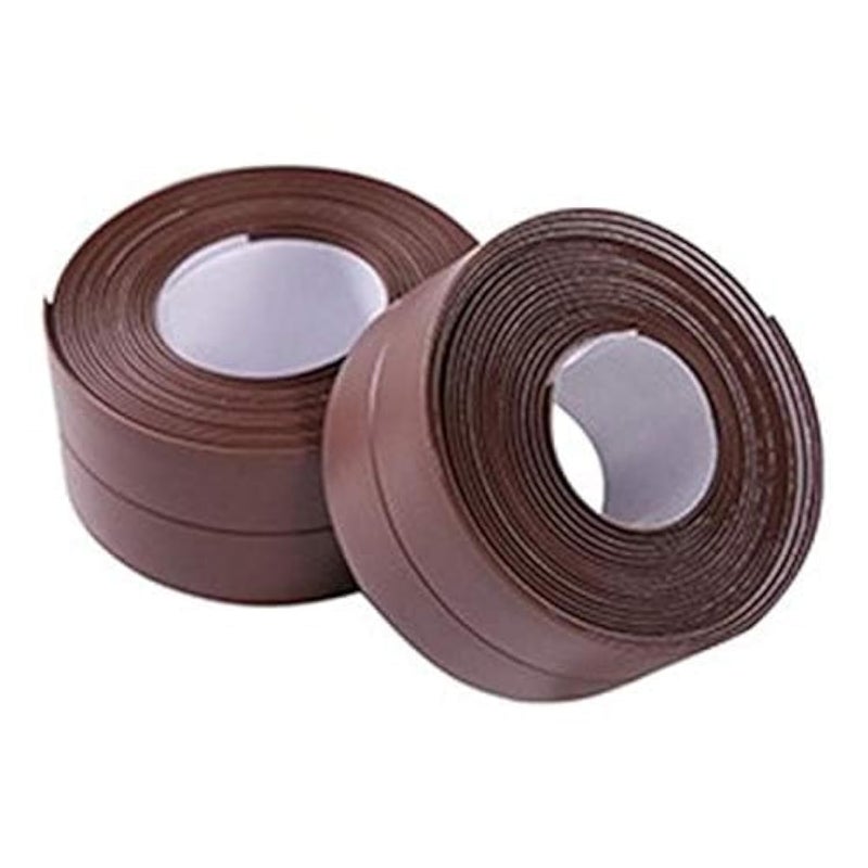 Spaceshoop 2 Pack Caulk Strip PE Self Adhesive Tape for Bathtub Bathroom Shower Toilet Kitchen Wall Waterproof Mildewproof Sealing Tape - Image 1