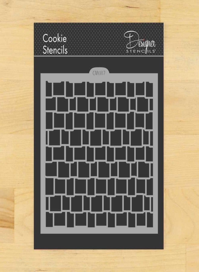 Designer Stencils Cedar Shake Roof Cookie and Craft Stencil CM087 by Designer Stencils - Image 1