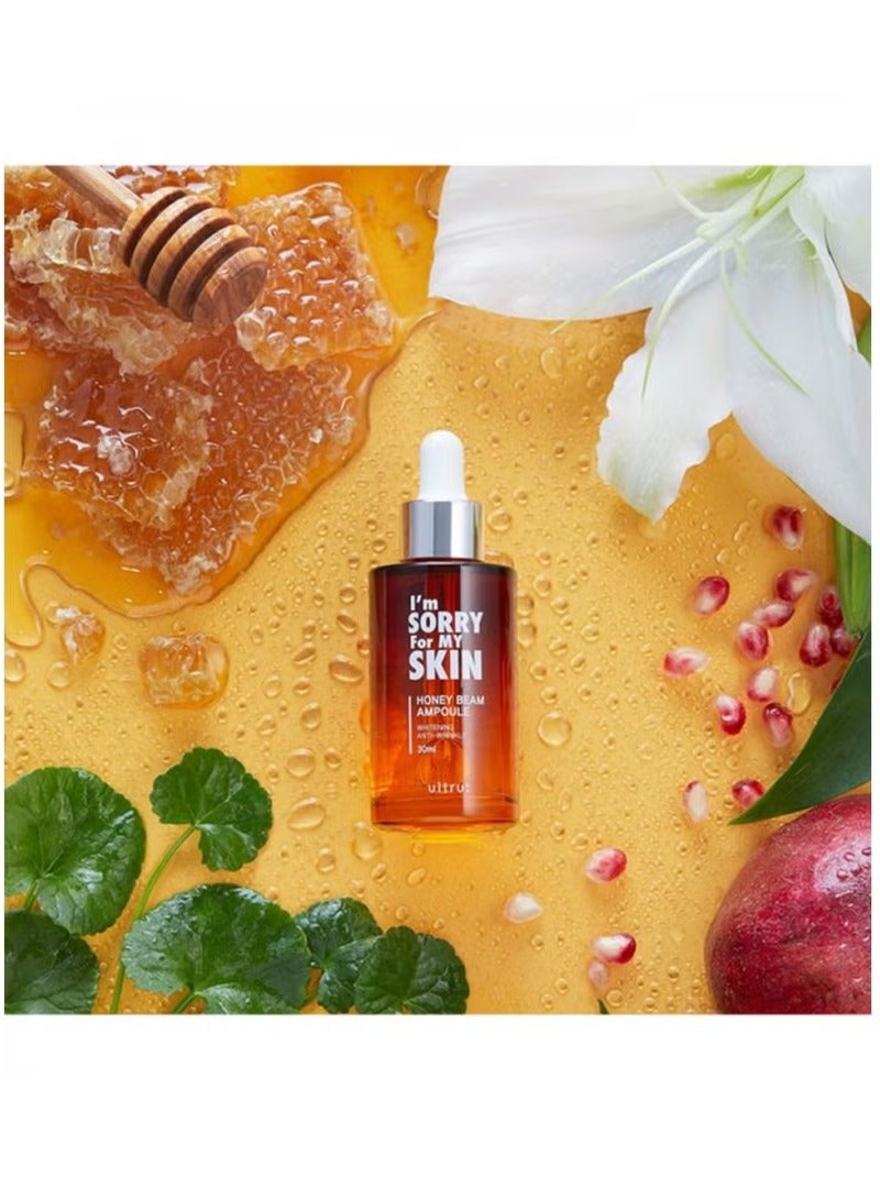 I'm SORRY For MY SKIN Honey Beam Ampoule Serum - 30 ml + Brightening Hydrogel Eye Patch 60 Pieces - Image 2