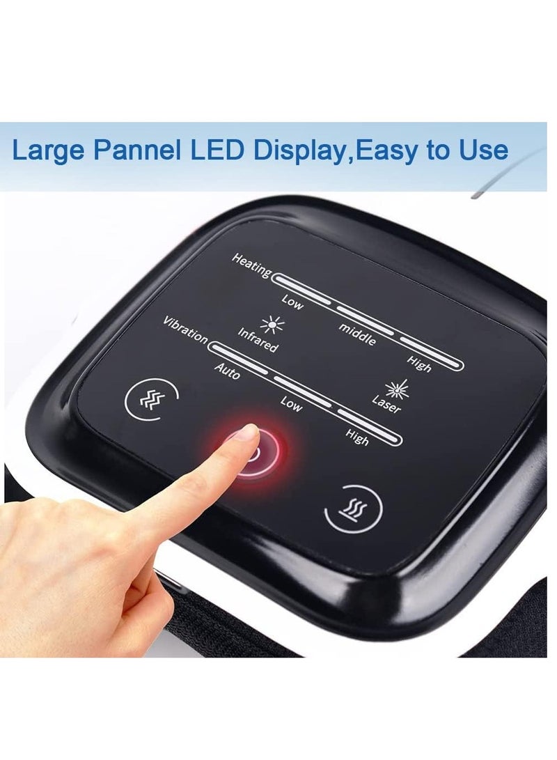 ELTRAZONE Sunyark Knee Massager with Large LED Screen – Rechargeable Wearable Knee Massage Device with Heat for Joint Pain, Swelling, Injury, and Stiffness (Black) - Image 4