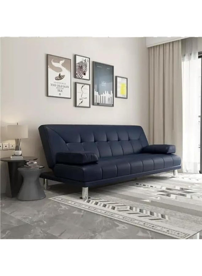 Poppins Home Unique Sofa Bed 2 Seater Multifunction Modern Design For Your Living Room (Blue) - Image 1