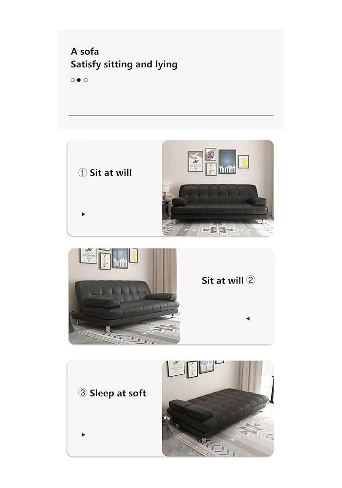 Poppins Home Unique Sofa Bed 2 Seater Multifunction Modern Design For Your Living Room (Blue) - Image 4