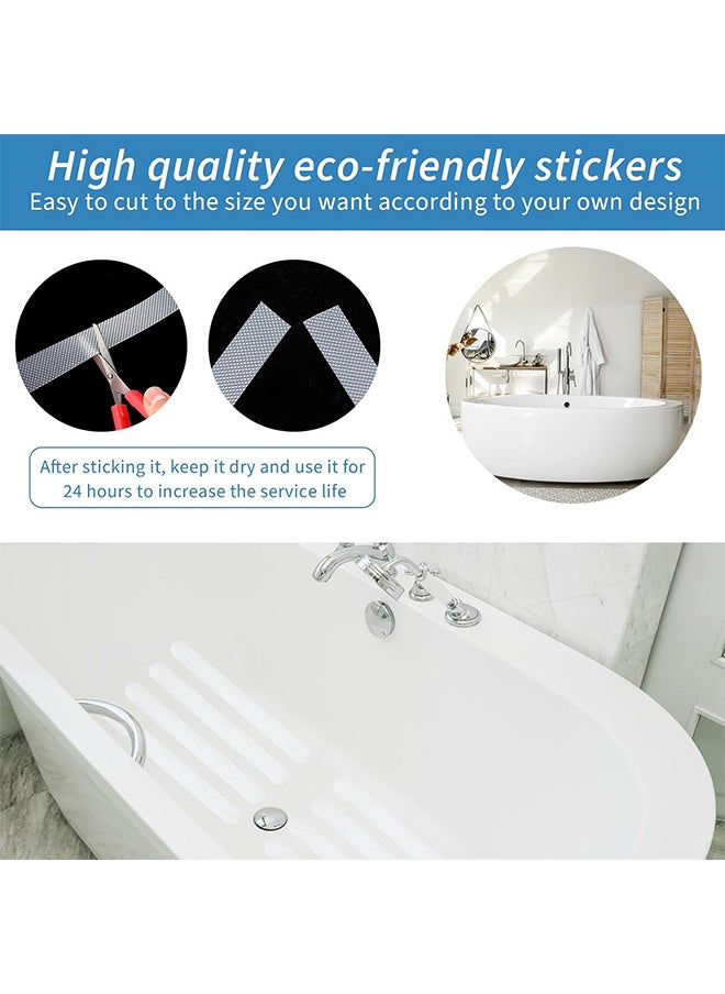 Depend 36PCS Transparent Non Slip Strip Stickers, Anti Slip Grip Stickers Non Slip Bath Mat Shower Stickers Clear Non-Abrasive Textured Baby Bath Stickers For A Better Grip Adhesive 20mm 380mm  - Image 4