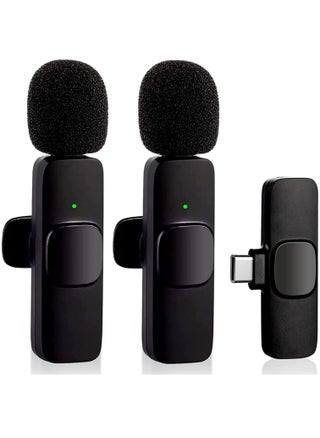 Wireless Lavalier Microphone for Type-C Phone, Plug-Play Wireless Mic with 2 Microphone for USB-C Android Phone Video Recording, Interview, Vlog, Auto Sync and Noise Reduction - pzsku/Z2C713154FBA1AD989A4CZ/45/_/1672213425/d0f87448-3fe8-4b89-b2fd-d7fe7bb6ab52