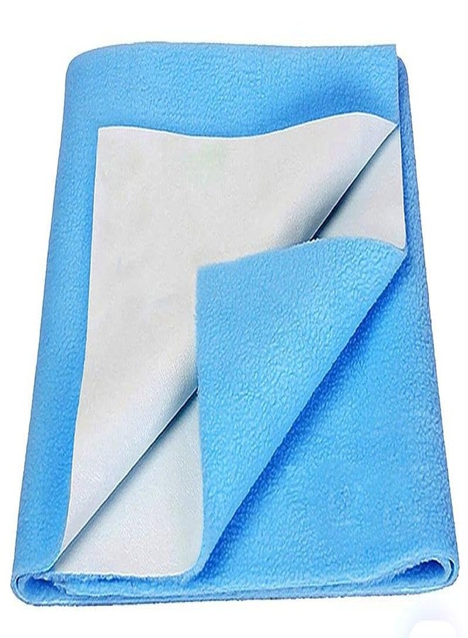 Anti-PeelingFleece Extra Absorbent Quick Dry Sheet for Baby, Baby Bed Protector, Waterproof Baby Sheet, Small Size 50x70cm, Pack of 2, Sky Blue & Salmon Rose - Image 2