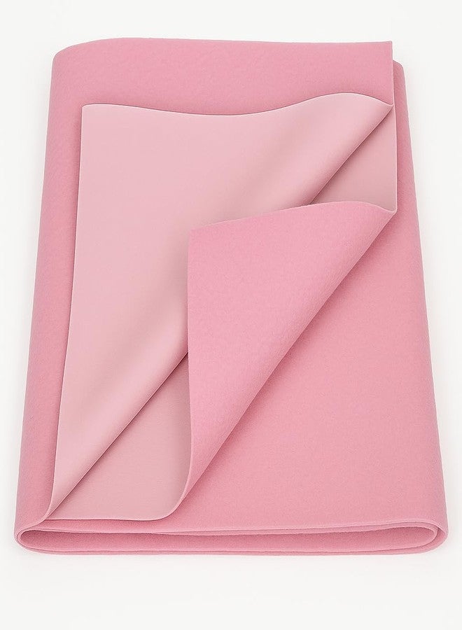 Anti-PeelingFleece Extra Absorbent Quick Dry Sheet for Baby, Baby Bed Protector, Waterproof Baby Sheet, Small Size 50x70cm, Pack of 2, Sky Blue & Salmon Rose - Image 3