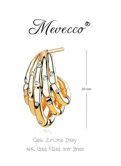 Mevecco Women Huggie Earrings Gold Hoop 14K Gold Filled Small Simple Handmade Hypoallergenic Everyday Jewelry  - Image 4