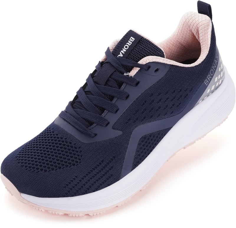 BRONAX Wide Tennis Shoes for Womens Comfortable Tennis Size 55w Outdoor Zapatos Deportivos para Mujer Athletics Maternity Pregnancy Rubber Gym Female Sneakers Dark Blue 36 - Image 2
