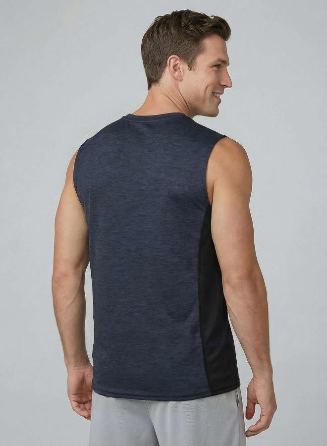 REALESSENTIALS Men's Quick Dry Fit Dri-Fit Jersey Sleeveless Tank Top Muscle Yoga Active Performance Sport Basketball Beach Gym Workout Running Fitness Athletic Bodybuilding Undershirt- Set 10, Medium, Set J, M - Image 3