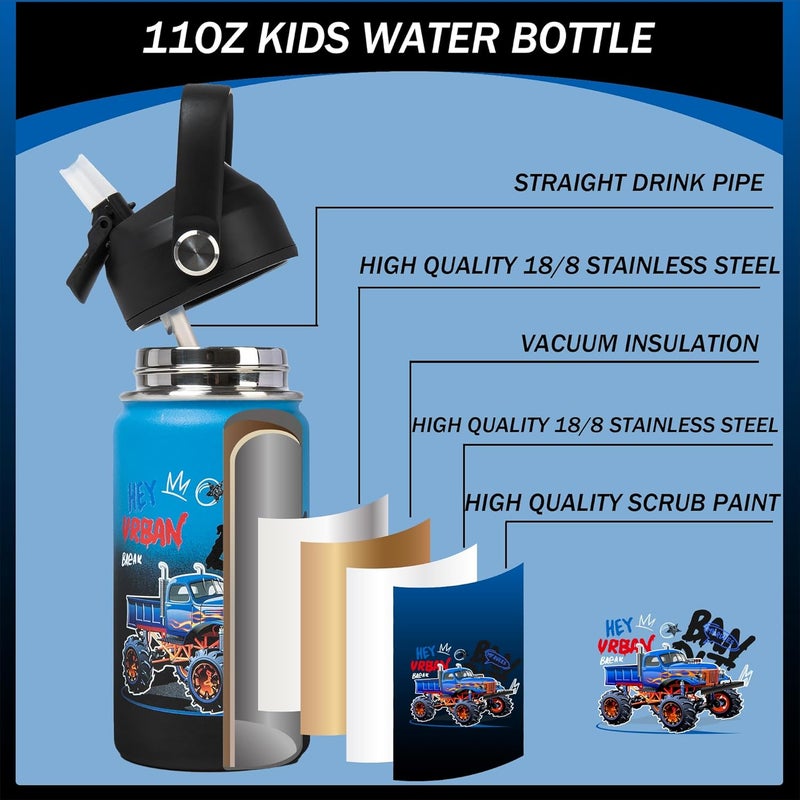 Oruiji Bento Box for Kids Lunch Box for Boys Bento Lunch Box for Kids Lunch Box Set with 5 Compartments Stainless Steel Water Bottle, Lunch Bag, Ice Pack Set Back to School Supplies - Image 5