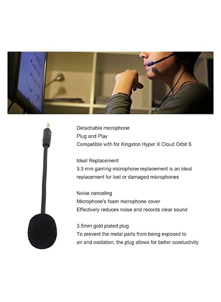 PROMASS 3.5mm Microphone Detachable Gaming Microphone Boom for , Noise Reduced Game Microphone with Removable Mic  - Image 2