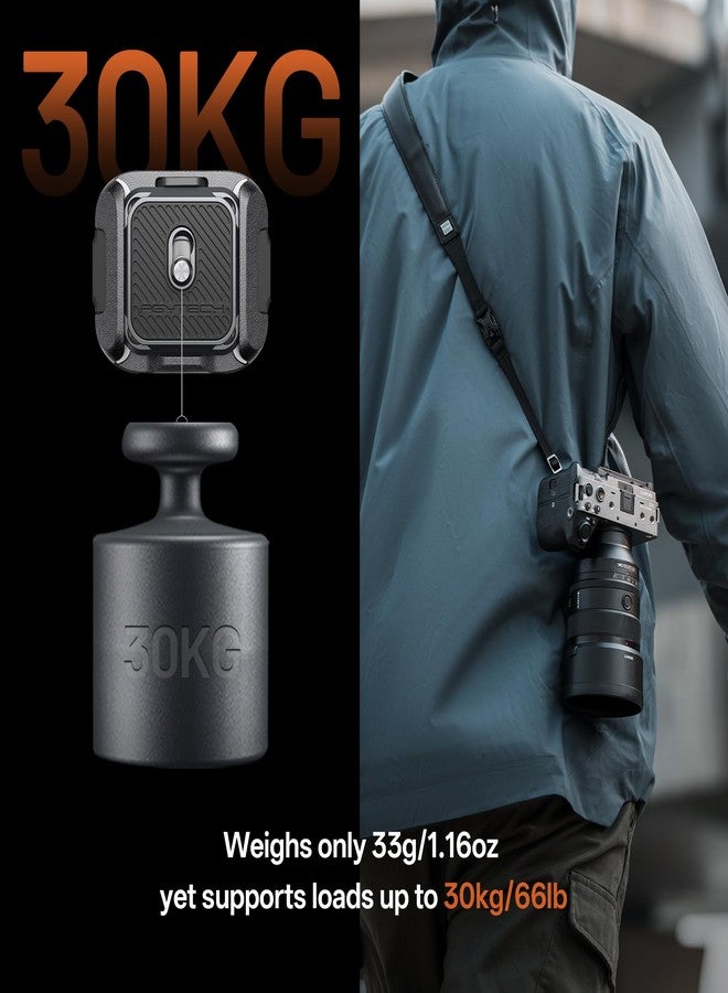 PGYTECH Camera Shoulder Strap Mount Quick Release Clamp & Plate Kit, Aluminum Alloy Arca Swiss Plate Camera Adapter Base for Shoulder Straps Tripods Stabilizers - Image 4