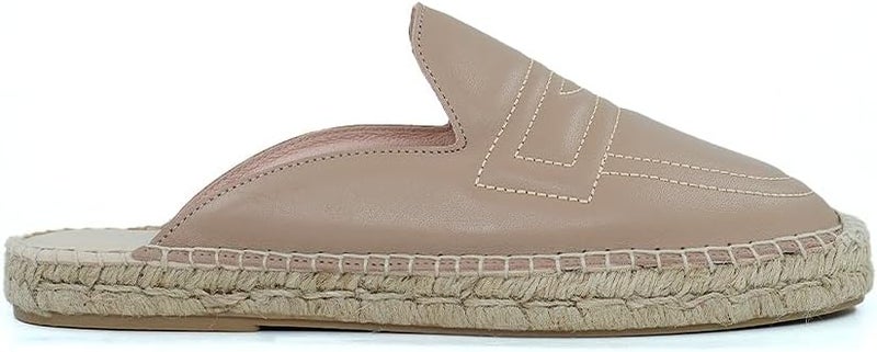 HUSH PUPPIES Nude Leather Espadrille Slippers - Image 2