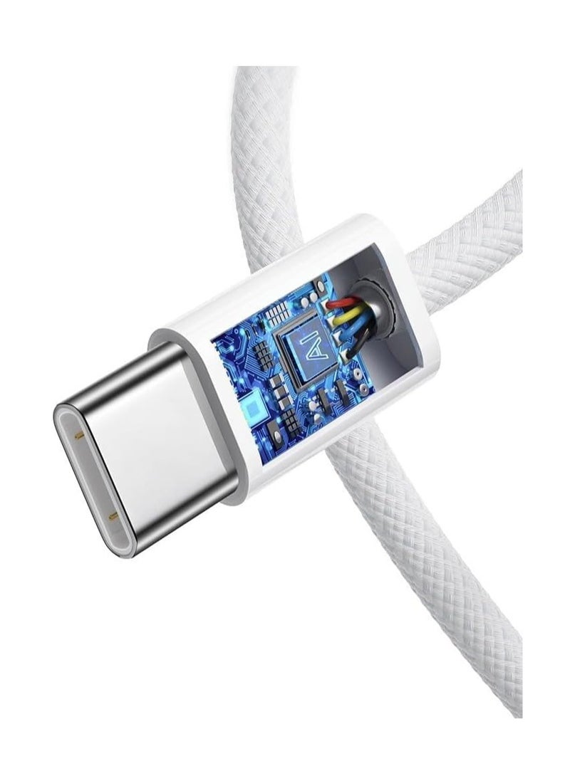 AREX USB type C To type-C Fabric Braided 60W Fast Charging Cable 1M For iPhone 15/16/17, iPad, Laptop, MacBook, Samsung, Huawei, Xiaomi - Image 4