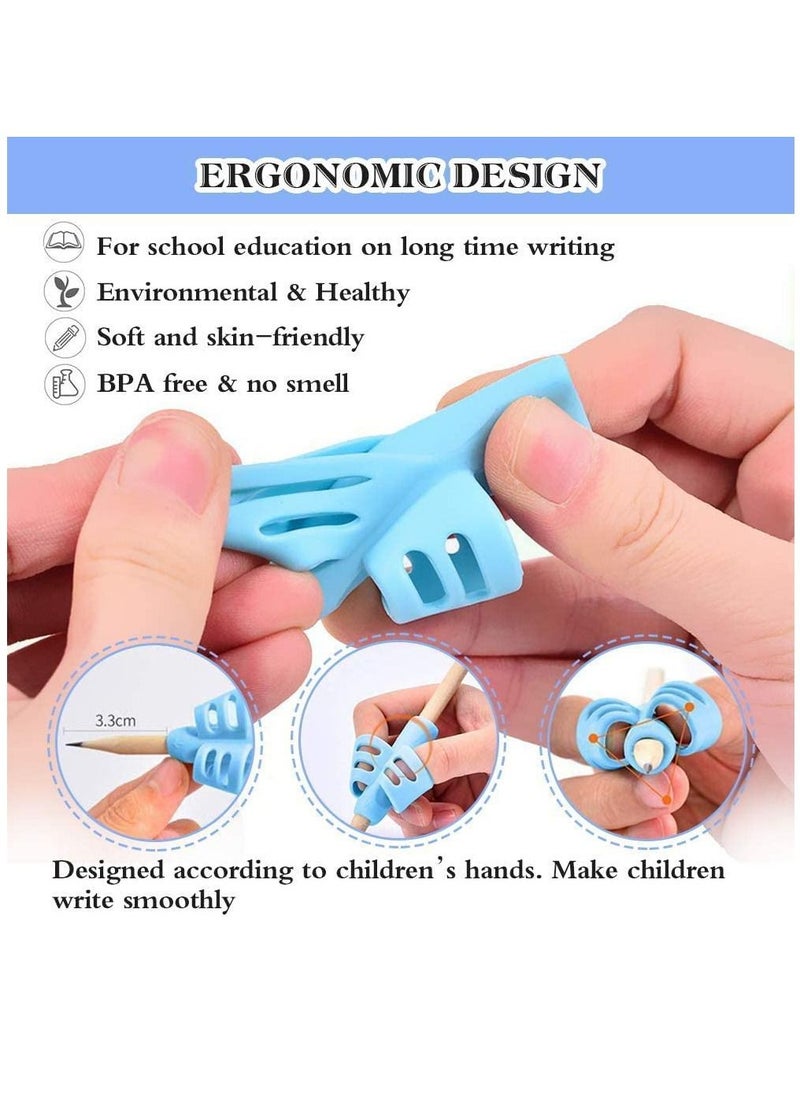 HomarKet - 15-Piece Pencil Grips for Kids Handwriting Multicolour - Image 1