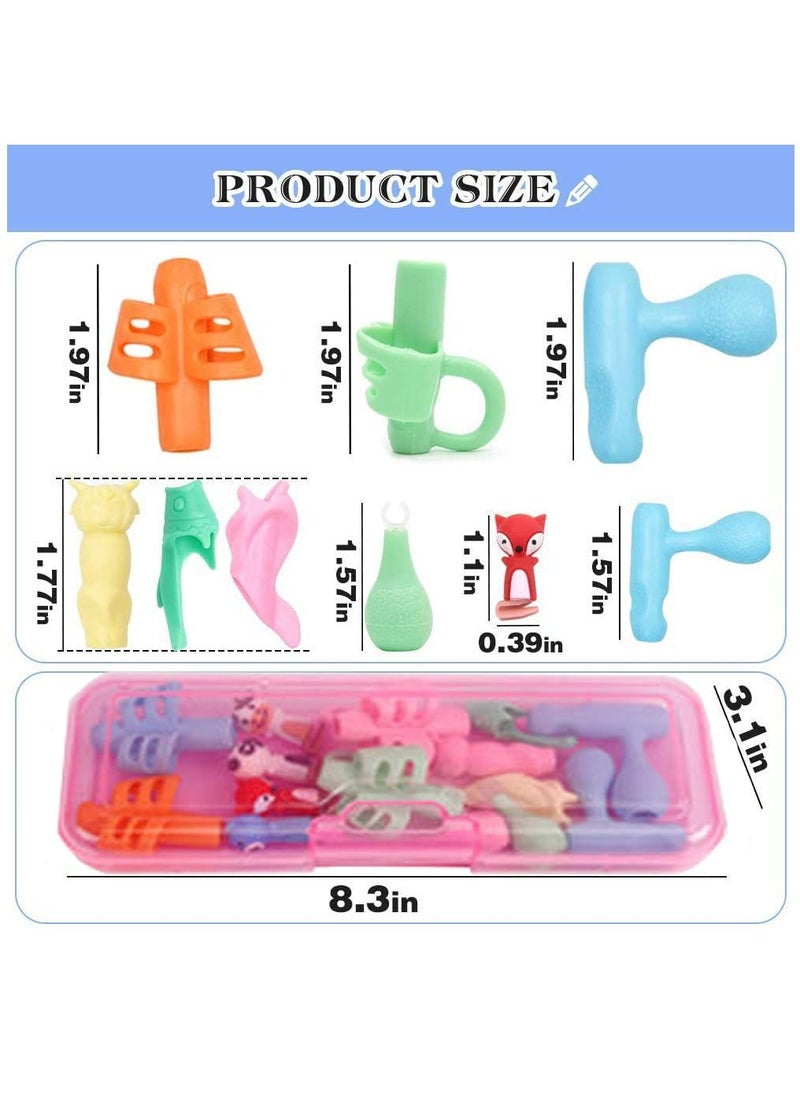 HomarKet - 15-Piece Pencil Grips for Kids Handwriting Multicolour - Image 1