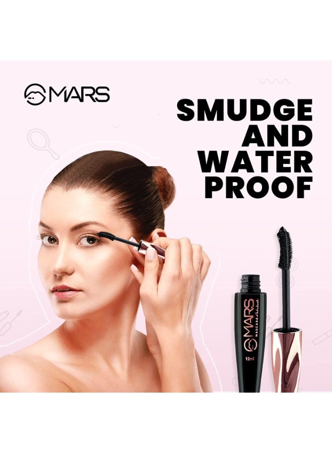 MARS Fabulash Volumizing Mascara | Up to 18 Hours Stay | Waterproof with Intense Jet Black Color (12ml) (Black) - Image 2