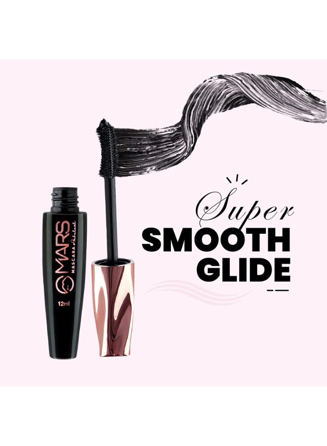 MARS Fabulash Volumizing Mascara | Up to 18 Hours Stay | Waterproof with Intense Jet Black Color (12ml) (Black) - Image 3