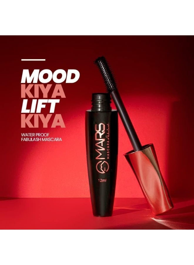 MARS Fabulash Volumizing Mascara | Up to 18 Hours Stay | Waterproof with Intense Jet Black Color (12ml) (Black) - Image 5
