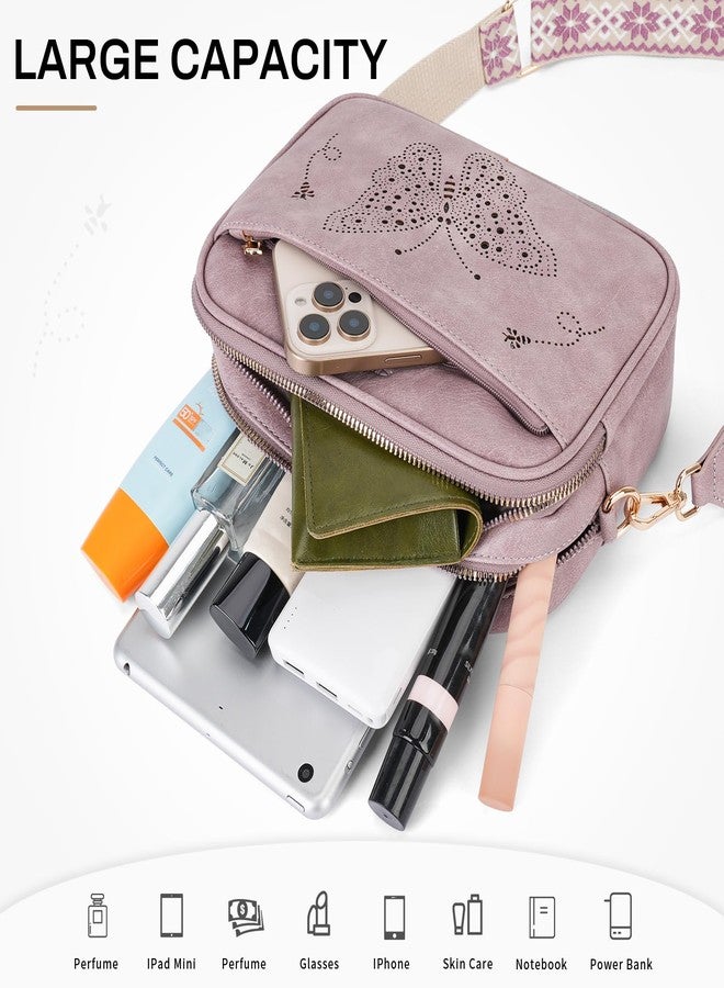 KITEVIUN Crossbody Purse for Women Vegan Leather Small Crossbody Bags with Adjustable Strap Multiple Pockets, 4-white-brown, Small, Classic - Image 2