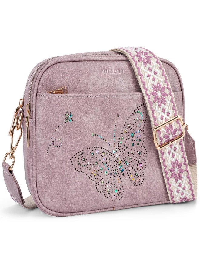 KITEVIUN Crossbody Purse for Women Vegan Leather Small Crossbody Bags with Adjustable Strap Multiple Pockets, 4-white-brown, Small, Classic - Image 1
