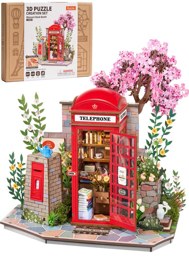 Rolife 3D Puzzles for Adults Blossom Book Booth, Toy Model Building Set for Adults for Table Toys & Home Decor, Creative Birthday Gift for Girls&Boys (116 PCS) - Image 1