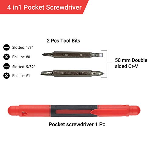 AGARO 4in1 Pocket Screwdriver, Portable, 13x5x6.8 cm, Orange - Image 3