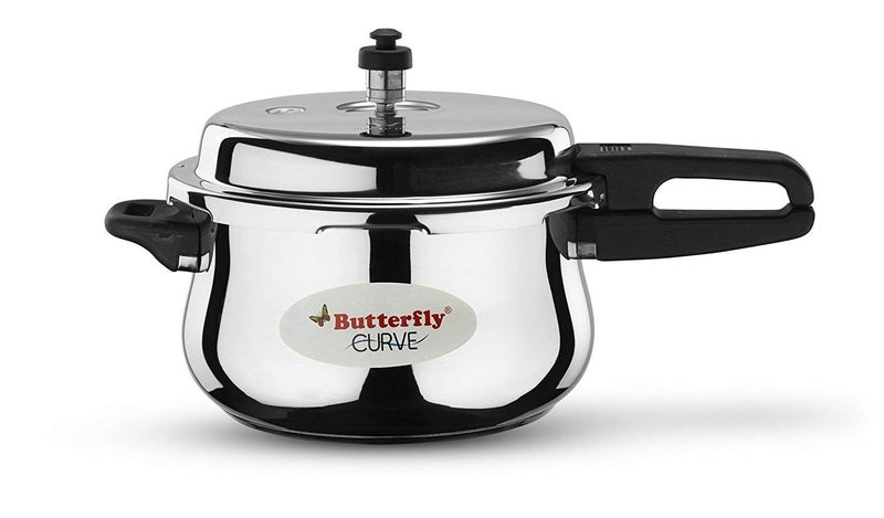 BUTTERFLY طباخ ضغط بغطاء خارجي من باترفلاي كيرف ستانلس ستيل 5.5 لترات - Image 1