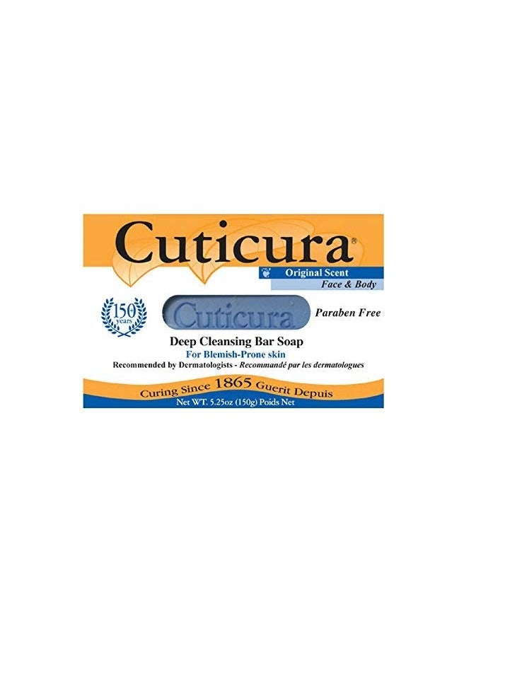 Cuticura Deep Cleansing Face and Body Soap, Original Scent 5.25 oz (Pack of 3)