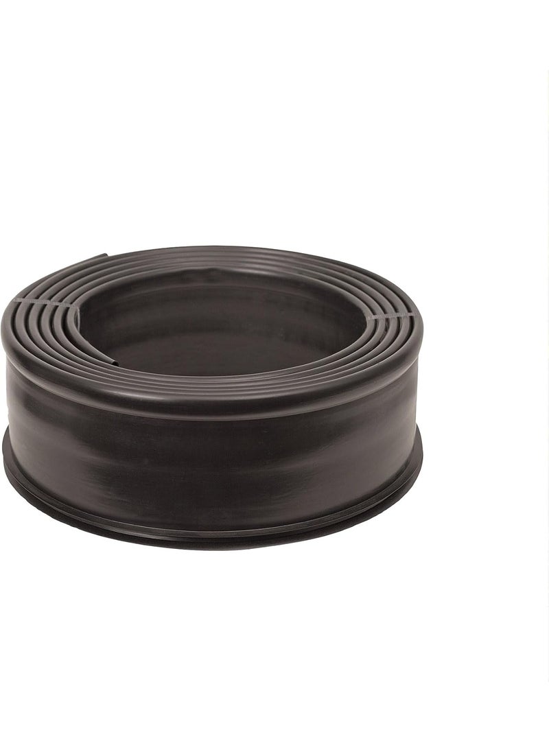 suncast Suncast Plastic Landscape Edging Roll with Double Ridge Design Flexible 5x20Foot Coil for Gardens Flower Beds and Pathways Black Made in the USA  - Image 1