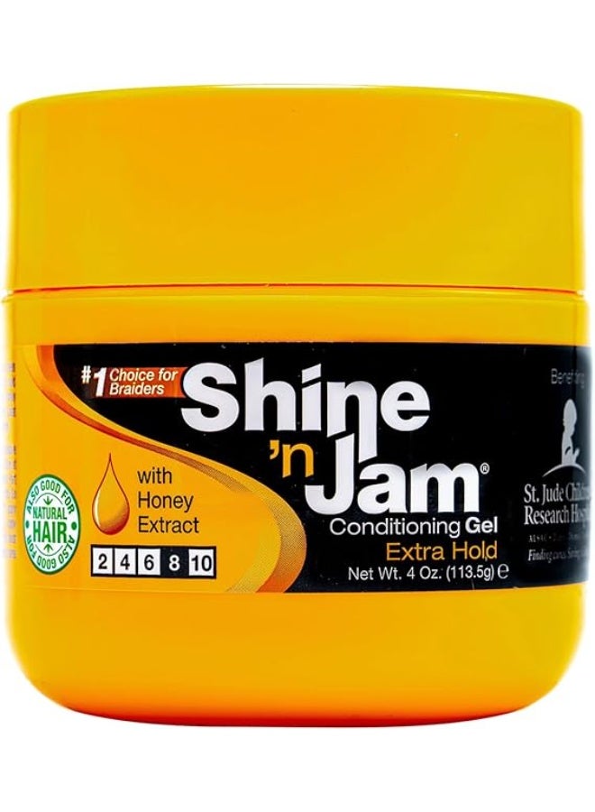 Shine 'n Jam Conditioning Gel Extra Hold With Honey Extract 4oz - Image 1