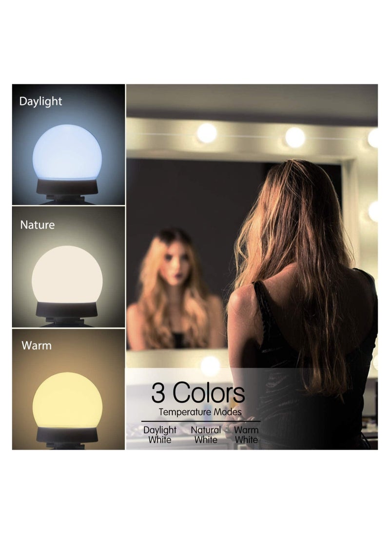 Generic Hollywood Style LED Vanity Mirror Lights Kit with 10 Dimmable Light Bulbs For Makeup Dressing Table and Power Supply Plug in Lighting Fixture strip Vanity Mirror Light White  - Image 2
