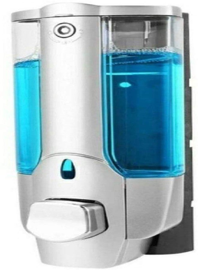 FULKIZA™ Soap Dispenser with Lock (Silver/Grey) Lockable Soap/Shampoo/Conditioner/Lotion Gel Dispenser (350 ml) - Image 1